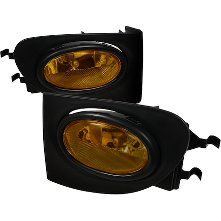 Spec-D Tuning 03-05 Honda Civic Si 3 Door Foglights Yellow Lens LF-CV023AMOEM-HZ